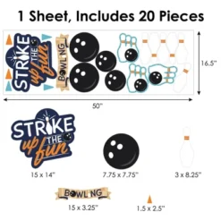 Big Dot Of Happiness Strike Up The Fun - Bowling - Peel And Stick Sports Decor Vinyl Wall Art Stickers - Wall Decals - Set Of 20 -Home Improvement Store GUEST d2bcdefb f0f3 4895 a8af 21c729b36770