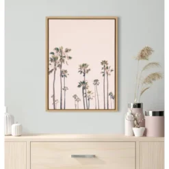 18" X 24" Sylvie Palm Tree Paradise Framed Canvas Wall Art By Caroline Pink/Mint - Kate And Laurel -Home Improvement Store GUEST d314be87 28b4 4c0a bc88 579a789881b9