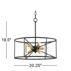 Possini Euro Design La Vista Black Chandelier 20 1/4" Wide Modern Sputnik 9-Light Fixture For Dining Room House Foyer Kitchen Island Entryway Bedroom -Home Improvement Store GUEST d36ec028 4b97 4617 9dd0 17d7c36e34ba