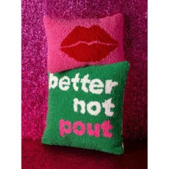 Shiraleah Pink And Red Lips Pillow -Home Improvement Store GUEST d3a3bd0e 68b6 4311 9418 c34e655a22eb
