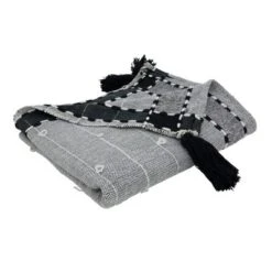 Saro Lifestyle Banded Border Tassel Throw, 50x60 Inches, Black 8 Saro Lifestyle Banded Border Tassel Throw, 50x60 Inches, Black -Home Improvement Store GUEST d5056a23 9946 4f88 8816 772157e34f55