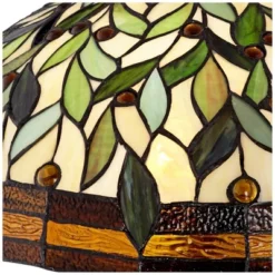 Robert Louis Tiffany Traditional Floor Lamp 60" Tall Bronze Tiffany Style Leaf Pattern Stained Glass Shade For Living Room Reading Bedroom -Home Improvement Store GUEST d6db478d 1b80 49c2 99ec 946217b24e1d