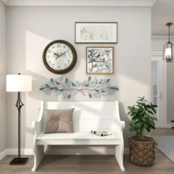 15" X 52" Metal Leaf Wall Decor With Gold Accent Blue - Olivia & May 24 15" X 52" Metal Leaf Wall Decor With Gold Accent Blue - Olivia & May -Home Improvement Store GUEST d9aaf747 a4f2 4bc6 a766 bdce1ccc88cf