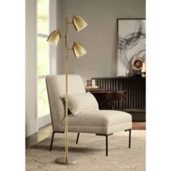 360 Lighting Aaron Mid Century Modern Tree Floor Lamp 64" Tall Aged Brass 3 Light Adjustable Dome Shade For Living Room Reading Bedroom Office House -Home Improvement Store GUEST dc2cd1c5 3d8f 47fe b9a9 351bc3f9bf6f
