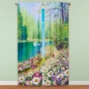 Collections Etc Spring Floral Scene Window Curtain Panels - Set Of 2 -Home Improvement Store GUEST dcccc457 3313 44a5 b598 20d35b213f1a