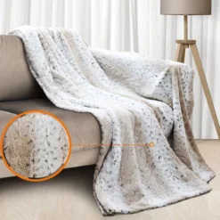 Cheer Collection Embossed Faux Fur Throw Blanket -Home Improvement Store GUEST dce5e8b5 e16c 42a3 9074 3189343e5883