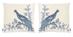 Loving Pair Pillow (Set Of 2) - Beige/Blue - 20" X 20" - Safavieh -Home Improvement Store GUEST dd210f0e 63a7 41fb 9307 38bbe5d01648