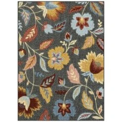 Garden Floral Accent Rug Gray - Maples -Home Improvement Store GUEST df26e49b 3397 4bb9 b2f1 4bb77b5bb270