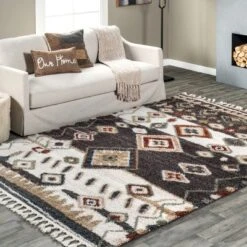 NuLOOM Southwestern Rosemarie Moroccan Tassel Shag Area Rug -Home Improvement Store GUEST e0e3bb08 9ebf 40cf 85a3 cf6e9fcf9bdb