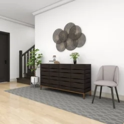 Metal Plate Overlapping Perforated Wall Decor Black - Olivia & May -Home Improvement Store GUEST e272018c 85cc 4c39 835c 3ce6b0ab7caf