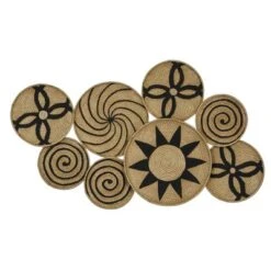 Metal Plate Wall Decor With Black Patterns Brown - Olivia & May -Home Improvement Store GUEST e2b8566c 5943 484b 9e24 9777b3f88881