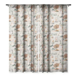 The Whiskey Ginger Cute Playful Animal Pattern I Single Panel Sheer Window Curtain - Society6 -Home Improvement Store GUEST e37ef2f1 0637 4761 8cc8 e3f6577862b4