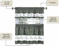 Kate Aurora Country Farmhouse Gingham Plaid Check Live~Laugh~Love 3 Pc Kitchen Curtain Set 5 Kate Aurora Country Farmhouse Gingham Plaid Check Live~Laugh~Love 3 Pc Kitchen Curtain Set -Home Improvement Store GUEST e3d1ec28 2061 47d9 b589 b69be731665a