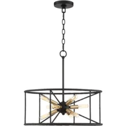 Possini Euro Design La Vista Black Chandelier 20 1/4" Wide Modern Sputnik 9-Light Fixture For Dining Room House Foyer Kitchen Island Entryway Bedroom -Home Improvement Store GUEST e488085c 7686 4e8a 9dc4 bb9aa5098c47