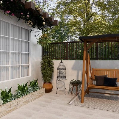 47" Iron Vintage Birdcage Black - Olivia & May 16 47" Iron Vintage Birdcage Black - Olivia & May - Image 14