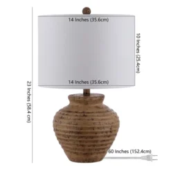 Kamryn Resin Table Lamp - Brown - Safavieh -Home Improvement Store GUEST e53f640f 724d 4738 93cd 565b4cc9ccd5