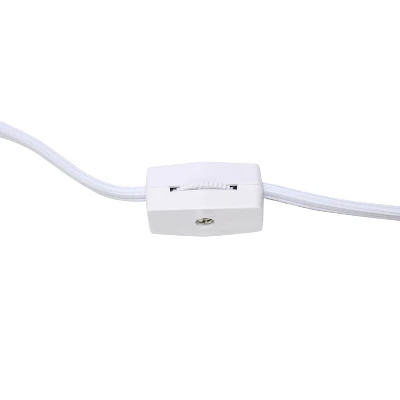 20.4" Traditional Ceramic Purled Texture Bedside Table Desk Lamp With White Fabric Drum Shade Off-White - Simple Designs 4 20.4" Traditional Ceramic Purled Texture Bedside Table Desk Lamp With White Fabric Drum Shade Off-White - Simple Designs - Image 2