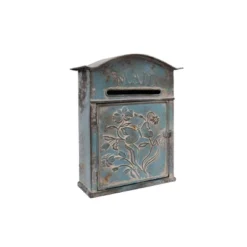 Embossed Tin Mail Box Blue - 3R Studios -Home Improvement Store GUEST e67133e0 421c 4043 b6f0 e58a6f198da9