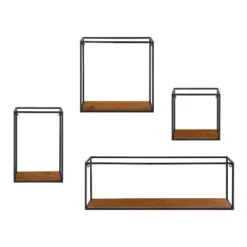 4pc Mallory Wood And Metal Wall Shelf Set Rustic Brown - Kate & Laurel All Things Decor 10 4pc Mallory Wood And Metal Wall Shelf Set Rustic Brown - Kate & Laurel All Things Decor -Home Improvement Store GUEST e69d2cd8 5692 4ee6 963b f1c6bfb2cc53