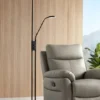 360 Lighting Taylor Modern Torchiere Floor Lamp With Side Light 72" Tall Satin Black LED Adjustable For Living Room Reading Bedroom Office House Home -Home Improvement Store GUEST e78d56af beb8 4706 8f7e 2beb3b637728