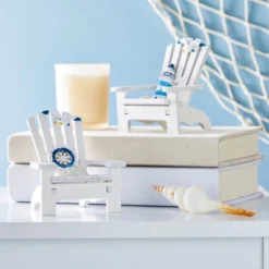 Juvale Set Of 4 Mini Beach Chair For Bathroom, Nautical Home Decor, Ocean Decorations (4 In) -Home Improvement Store GUEST e79449e3 bc9b 4b78 ab24 be778cc7eeb0