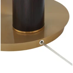 Possini Euro Design Mid Century Modern Arc Floor Lamp 72 1/2" Tall Espresso Warm Gold Metal White Linen Drum Shade For Living Room -Home Improvement Store GUEST e96210de 0540 48da bfb6 e1a2d897f296