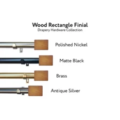Linen Avenue Wood Rectangle Curtain Rod -Home Improvement Store GUEST eaa8ba3f 3f52 452f b598 12b21a03f69d