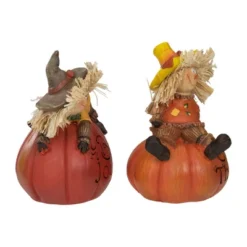 Northlight Set Of 2 Scarecrow On A Pumpkin Thanksgiving Table Figures -Home Improvement Store GUEST eab83d74 991b 4b95 8b59 b0a85c74c93f