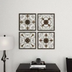 Metal Fleur De Lis Scrollwork And Wall Decor Set Of 4 Brown - Olivia & May -Home Improvement Store GUEST eb527ab7 4c33 4dac b7b0 53294cc0b72e