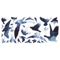 Birds In Flight Peel And Stick Giant Wall Decal - RoomMates -Home Improvement Store GUEST ebb3c864 4e35 4126 9c1e 3e039601b07b