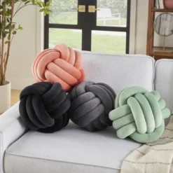 Mina Victory Sofia Infinite Knot Ball 13" X 13" Round Indoor Throw Pillow -Home Improvement Store GUEST ebef190b 0995 4a44 93b7 3ed4dca046e1