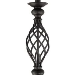 Franklin Iron Works Annie Rustic Floor Lamp With Black Riser 67 1/2" Tall Bronze Iron Scroll Cream Hardback Drum Shade For Living Room Bedroom Office -Home Improvement Store GUEST ed0c7d50 5a52 40bb 9cdc 6d46b98e27bb