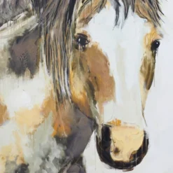 Modern Farmhouse Canvas Horse Framed Wall Art With Gold Frame Brown - Olivia & May -Home Improvement Store GUEST ed436d44 0b16 4061 85f5 d27604fbd745