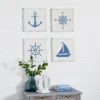 Set Of 4 Metal Sail Boat Speckled Wall Decors With Anchor Compass And Ship Wheel Cream - Olivia & May -Home Improvement Store GUEST edfa8be9 a7cd 48b5 bcba 3e1f1dc51747