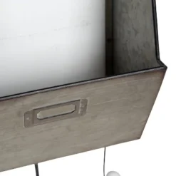 27" X 22" Arnica Wall Storage Pockets With Hooks White - Kate And Laurel -Home Improvement Store GUEST ee085b7d 0625 4759 a407 474ce77a07c7