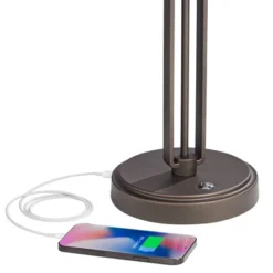 Franklin Iron Works Turnbuckle Rustic Farmhouse Desk Lamp 25" High Oil Rubbed Bronze With USB Charging Port LED Adjustable Metal Shade For Bedroom -Home Improvement Store GUEST ee5cad06 e421 4683 a727 429ed879e611