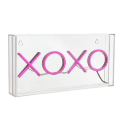 11.75" XOXO Contemporary Glam Acrylic Box Pendant (Includes LED Light Bulb) Neon Pink - JONATHAN Y -Home Improvement Store GUEST eeb9e6ae e746 4aa3 be2c a3934f54f7e4