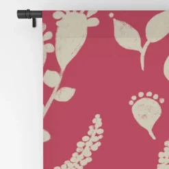 Viviana Gonzalez Floral Magenta Vibes 84" X 50" Single Panel Blackout Window Curtain - Deny Designs -Home Improvement Store GUEST ef03d57e 4c99 411d be84 56d1607098dd