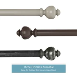 1-Inch Curtain Rod-Decorative Modern Urn Finials And Hardware- For Home Decor In Bedroom And Kitchen, 66-120-Inch By Hastings Home (Bronze) -Home Improvement Store GUEST ef13bfd8 5dc2 4b80 a09c c3af8dceeb70