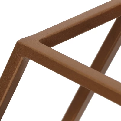 17" Lepley Modern Glam Handcrafted Glass 2 Shelf Hexagonal Decorative Shelf Antique Gold - Christopher Knight Home 7 17" Lepley Modern Glam Handcrafted Glass 2 Shelf Hexagonal Decorative Shelf Antique Gold - Christopher Knight Home - Image 5