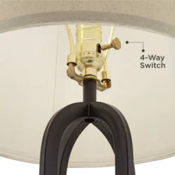 360 Lighting Marcel Industrial Table Lamps Set Of 2 With Round Risers 24 1/4" High Black LED Nightlight USB Port Natural Shade For Living Room Desk 11 360 Lighting Marcel Industrial Table Lamps Set Of 2 With Round Risers 24 1/4" High Black LED Nightlight USB Port Natural Shade For Living Room Desk -Home Improvement Store GUEST efa8b684 a82d 499b 8e29 4585407ab102