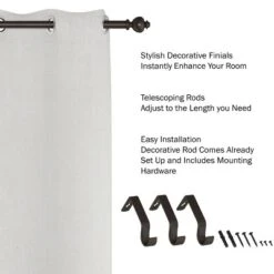 1-Inch Curtain Rod-Decorative Modern Urn Finials And Hardware- For Home Decor In Bedroom And Kitchen, 66-120-Inch By Hastings Home (Bronze) -Home Improvement Store GUEST f01abac0 0efd 4aac 91f4 09ec0b913c8a