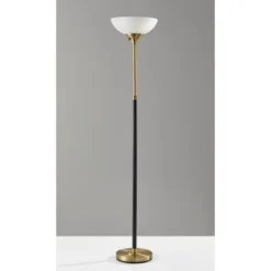 71" Bergen Collection Torchiere Black - Adesso