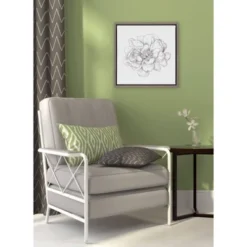 16" X 16" Pen And Ink Florals IV Framed Canvas Wall Art - Amanti Art -Home Improvement Store GUEST f1c628da b7b8 4f55 8f5e 26c5d743e66b