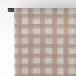 Little Arrow Design Co Watercolor Plaid Terracotta Single Panel Sheer Window Curtain - Deny Designs -Home Improvement Store GUEST f2c9b7ba 6dda 49fd 85c3 3eae9f58c9b5