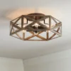 Possini Euro Design Moorcroft Modern Farmhouse Ceiling Light Semi Flush Mount Fixture 14 1/2" Wide Dark Wood Bronze 6-Light Hexagon Frame For Bedroom -Home Improvement Store GUEST f38374f0 a240 4b17 94be 57ebe1cf9230
