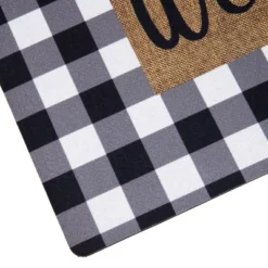 Mind Reader Polyester Buffalo Check Design Doormat With Non-Slip Rubber Bottom, Checkers Mat, Checkers Welcome, 17.72" X 29.45" -Home Improvement Store GUEST f3fbc425 e152 48ea 80c4 027fd2934867