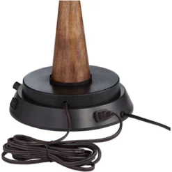 360 Lighting Modern Table Lamp With Dimmable USB And Outlet Workstation Base 24.5" High Bronze Tan Fabric Cylinder For Living Room Desk Bedroom -Home Improvement Store GUEST f49da493 c12c 4227 816d 65c58a165cb1