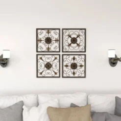 Metal Fleur De Lis Scrollwork And Wall Decor Set Of 4 Brown - Olivia & May -Home Improvement Store GUEST f4d84751 4fb5 4821 b3a7 dd6d4b0177b6