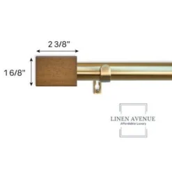 Linen Avenue Wood Rectangle Curtain Rod -Home Improvement Store GUEST f4dc93c3 5c78 4d22 bb32 e01c812a5128